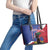 Haiti Le Marron Inconnu Leather Tote Bag Dashiki Mix Polynesian Pattern - Wonder Print Shop