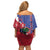 Personalised Haiti Le Marron Inconnu Off Shoulder Short Dress Dashiki Mix Polynesian Pattern - Wonder Print Shop