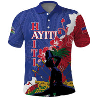 Personalised Haiti Le Marron Inconnu Polo Shirt Dashiki Mix Polynesian Pattern - Wonder Print Shop