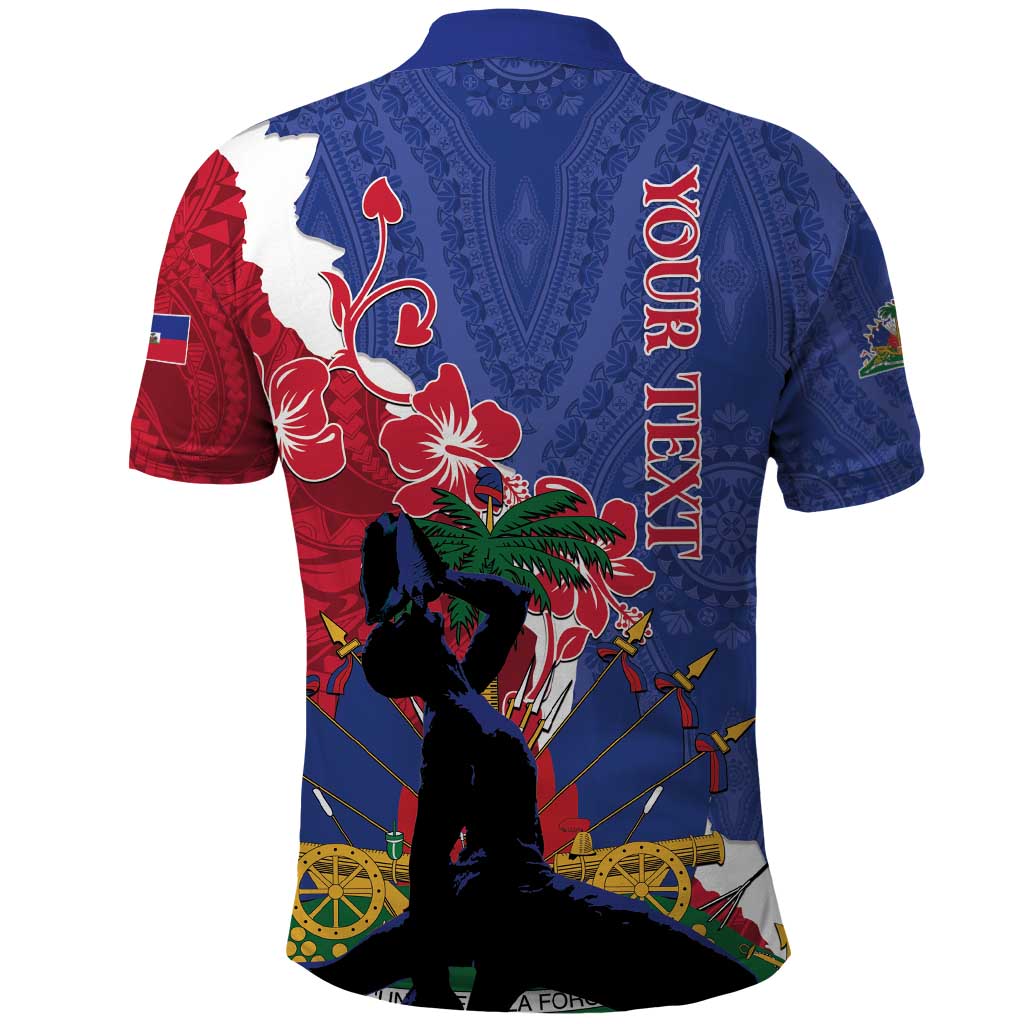 Personalised Haiti Le Marron Inconnu Polo Shirt Dashiki Mix Polynesian Pattern - Wonder Print Shop