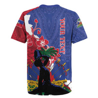 Personalised Haiti Le Marron Inconnu Rugby Jersey Dashiki Mix Polynesian Pattern - Wonder Print Shop