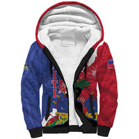 Personalised Haiti Le Marron Inconnu Sherpa Hoodie Dashiki Mix Polynesian Pattern - Wonder Print Shop