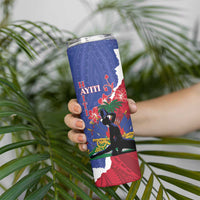 Personalised Haiti Le Marron Inconnu Skinny Tumbler Dashiki Mix Polynesian Pattern - Wonder Print Shop