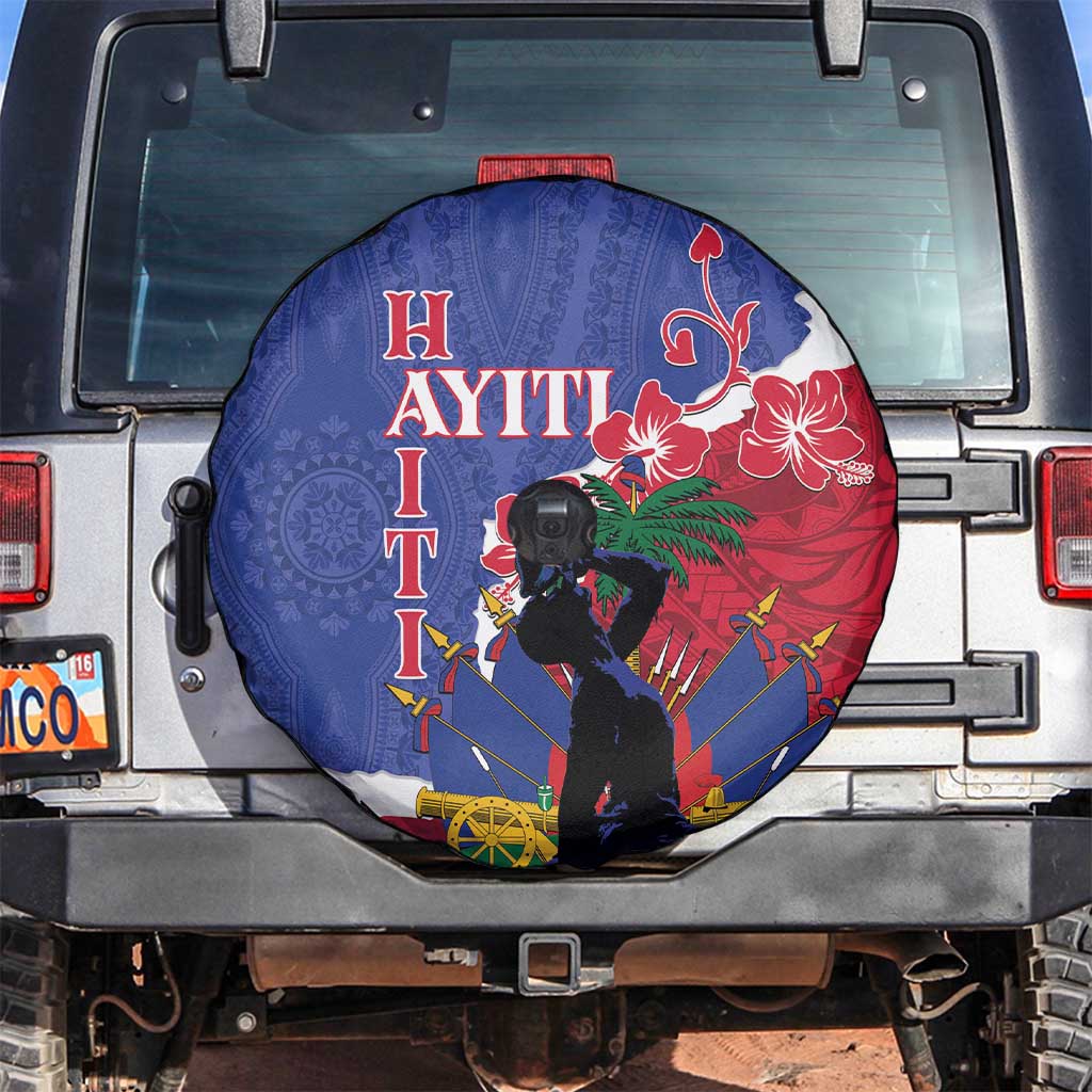 Haiti Le Marron Inconnu Spare Tire Cover Dashiki Mix Polynesian Pattern - Wonder Print Shop