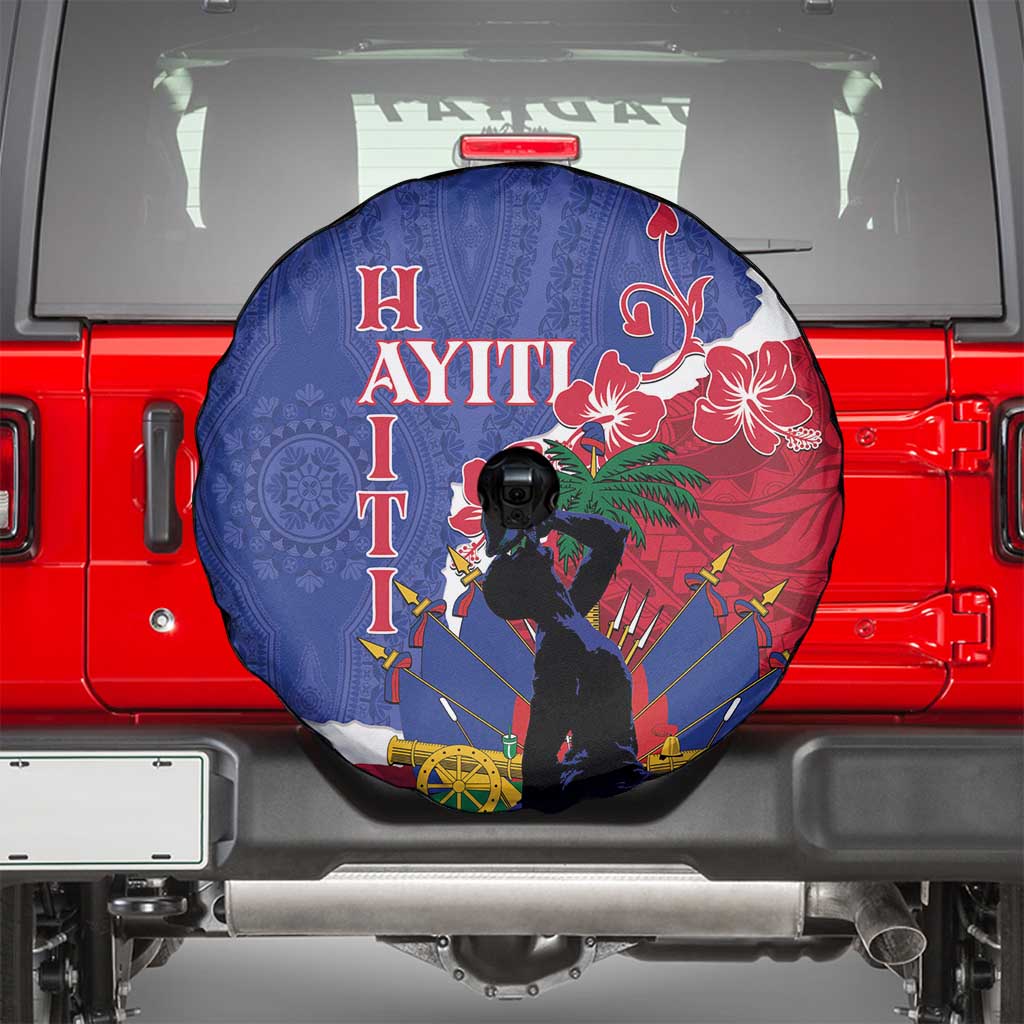 Haiti Le Marron Inconnu Spare Tire Cover Dashiki Mix Polynesian Pattern - Wonder Print Shop