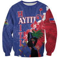 Personalised Haiti Le Marron Inconnu Sweatshirt Dashiki Mix Polynesian Pattern - Wonder Print Shop