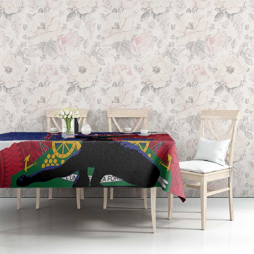 Haiti Le Marron Inconnu Tablecloth Dashiki Mix Polynesian Pattern - Wonder Print Shop