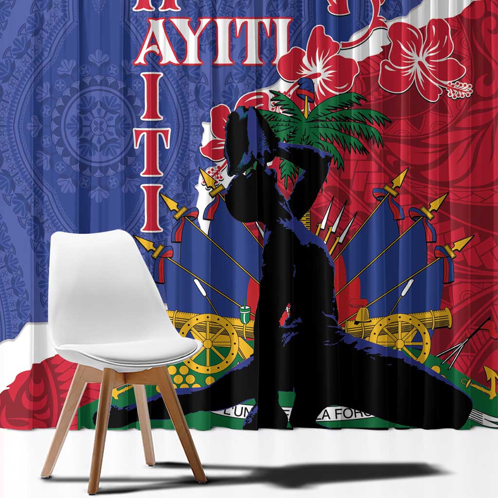 Haiti Le Marron Inconnu Window Curtain Dashiki Mix Polynesian Pattern - Wonder Print Shop