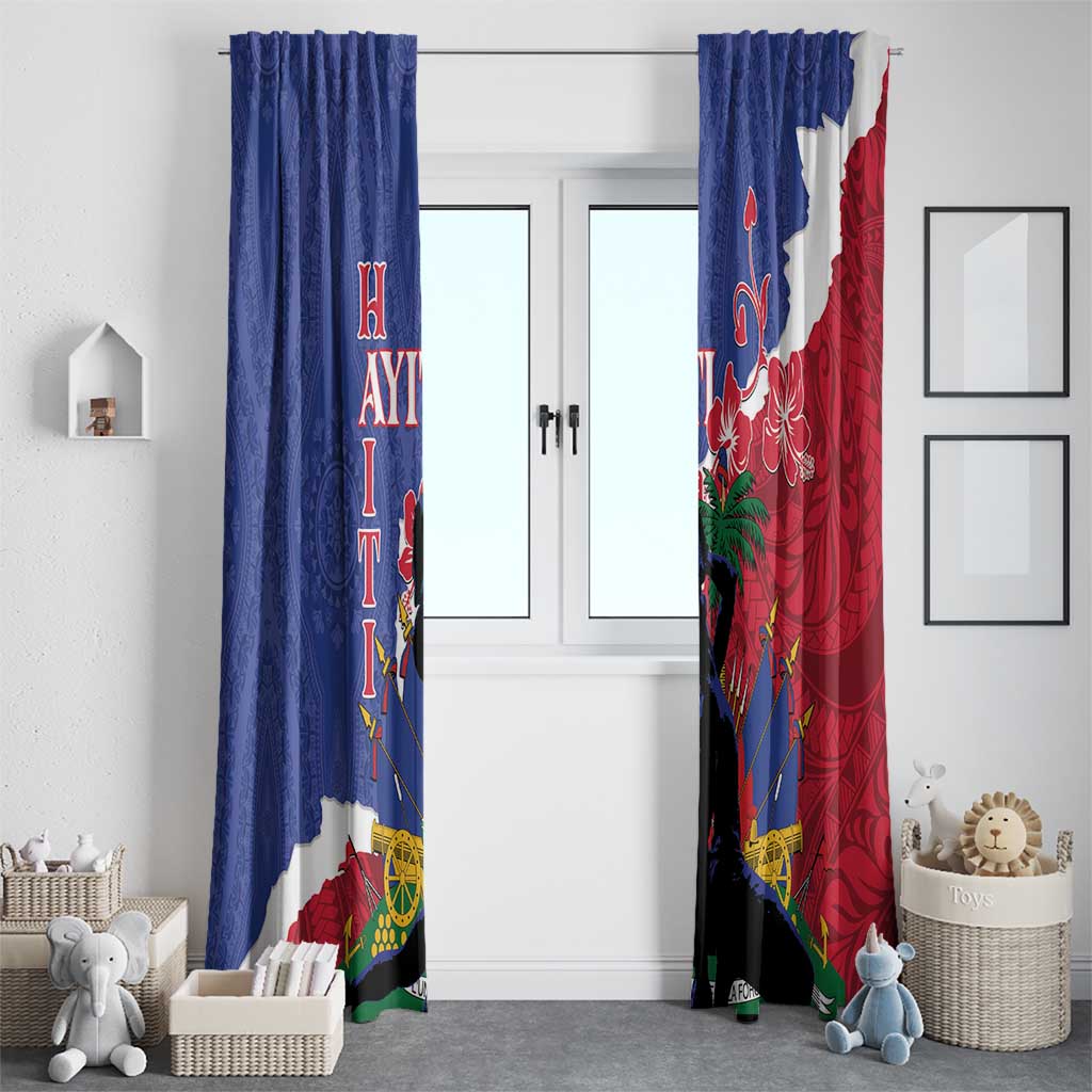 Haiti Le Marron Inconnu Window Curtain Dashiki Mix Polynesian Pattern - Wonder Print Shop