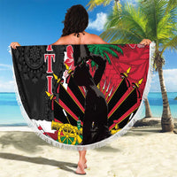 Ayiti Neg Marron Beach Blanket Dashiki Mix Polynesian Pattern - Wonder Print Shop