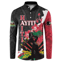 Personalised Ayiti Neg Marron Button Sweatshirt Dashiki Mix Polynesian Pattern - Wonder Print Shop