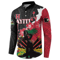Personalised Ayiti Neg Marron Button Sweatshirt Dashiki Mix Polynesian Pattern - Wonder Print Shop