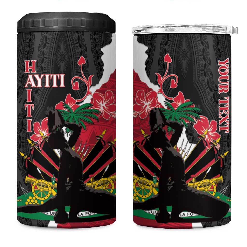 Personalised Ayiti Neg Marron 4 in 1 Can Cooler Tumbler Dashiki Mix Polynesian Pattern - Wonder Print Shop
