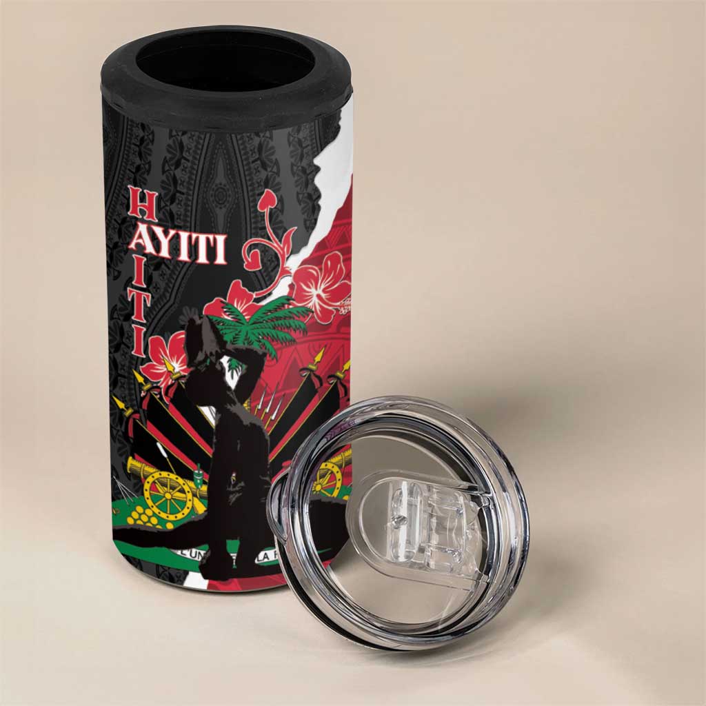 Personalised Ayiti Neg Marron 4 in 1 Can Cooler Tumbler Dashiki Mix Polynesian Pattern - Wonder Print Shop