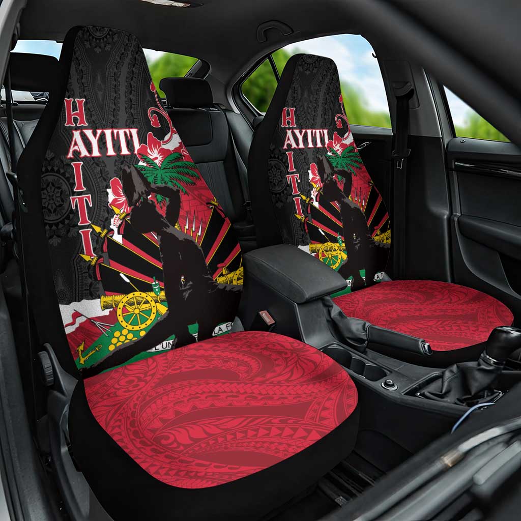 Ayiti Neg Marron Car Seat Cover Dashiki Mix Polynesian Pattern - Wonder Print Shop