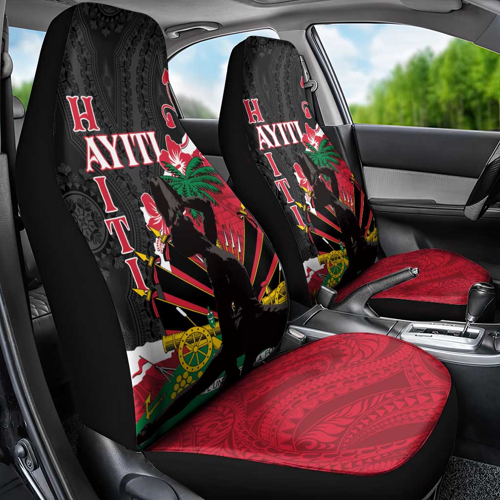 Ayiti Neg Marron Car Seat Cover Dashiki Mix Polynesian Pattern - Wonder Print Shop