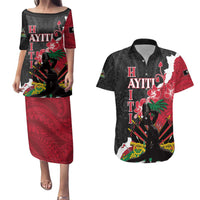 Personalised Ayiti Neg Marron Couples Matching Puletasi and Hawaiian Shirt Dashiki Mix Polynesian Pattern - Wonder Print Shop