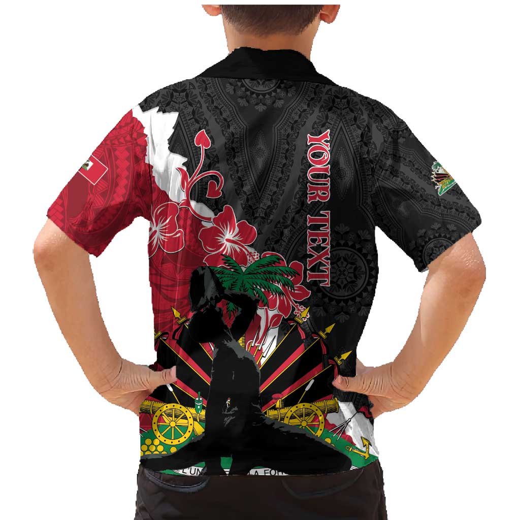 Personalised Ayiti Neg Marron Family Matching Mermaid Dress and Hawaiian Shirt Dashiki Mix Polynesian Pattern - Wonder Print Shop