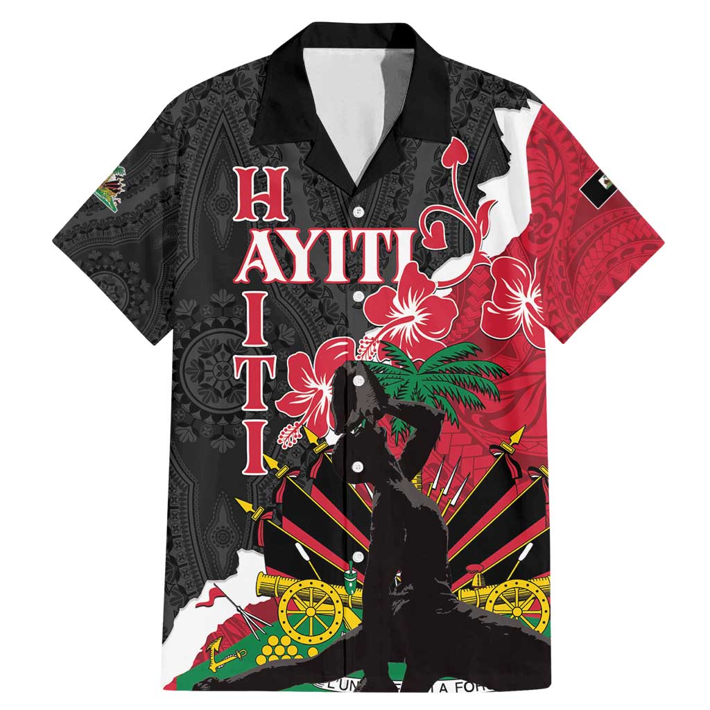 Personalised Ayiti Neg Marron Family Matching Mermaid Dress and Hawaiian Shirt Dashiki Mix Polynesian Pattern - Wonder Print Shop