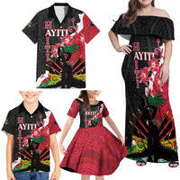Personalised Ayiti Neg Marron Family Matching Off Shoulder Maxi Dress and Hawaiian Shirt Dashiki Mix Polynesian Pattern - Wonder Print Shop