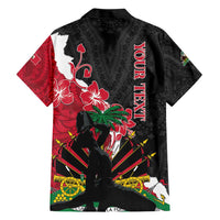 Personalised Ayiti Neg Marron Family Matching Short Sleeve Bodycon Dress and Hawaiian Shirt Dashiki Mix Polynesian Pattern - Wonder Print Shop