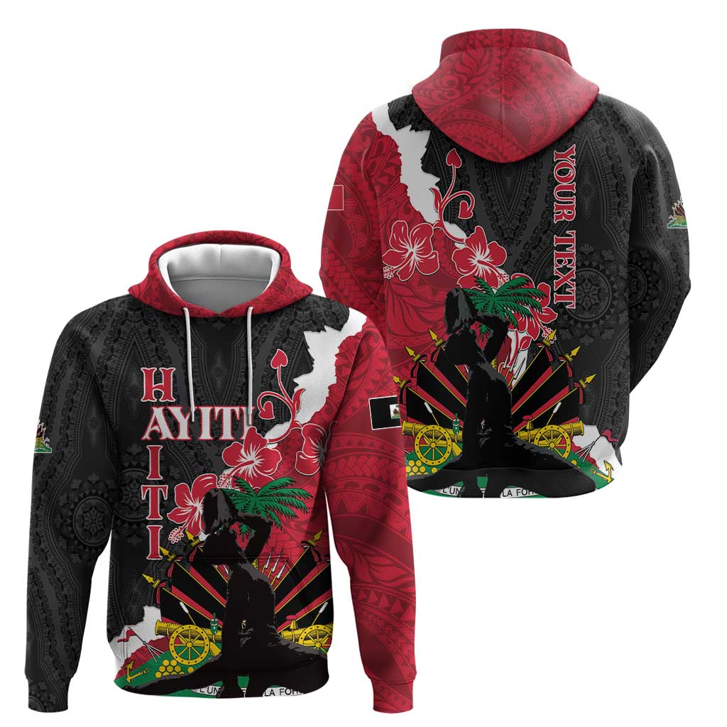 Personalised Ayiti Neg Marron Hoodie Dashiki Mix Polynesian Pattern - Wonder Print Shop