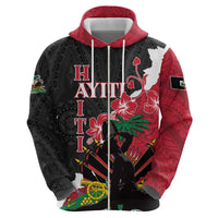 Personalised Ayiti Neg Marron Hoodie Dashiki Mix Polynesian Pattern - Wonder Print Shop