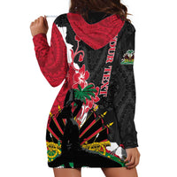 Personalised Ayiti Neg Marron Hoodie Dress Dashiki Mix Polynesian Pattern - Wonder Print Shop