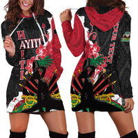 Personalised Ayiti Neg Marron Hoodie Dress Dashiki Mix Polynesian Pattern - Wonder Print Shop
