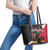 Ayiti Neg Marron Leather Tote Bag Dashiki Mix Polynesian Pattern - Wonder Print Shop