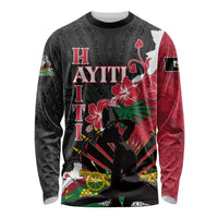 Personalised Ayiti Neg Marron Long Sleeve Shirt Dashiki Mix Polynesian Pattern - Wonder Print Shop