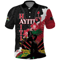 Personalised Ayiti Neg Marron Polo Shirt Dashiki Mix Polynesian Pattern - Wonder Print Shop