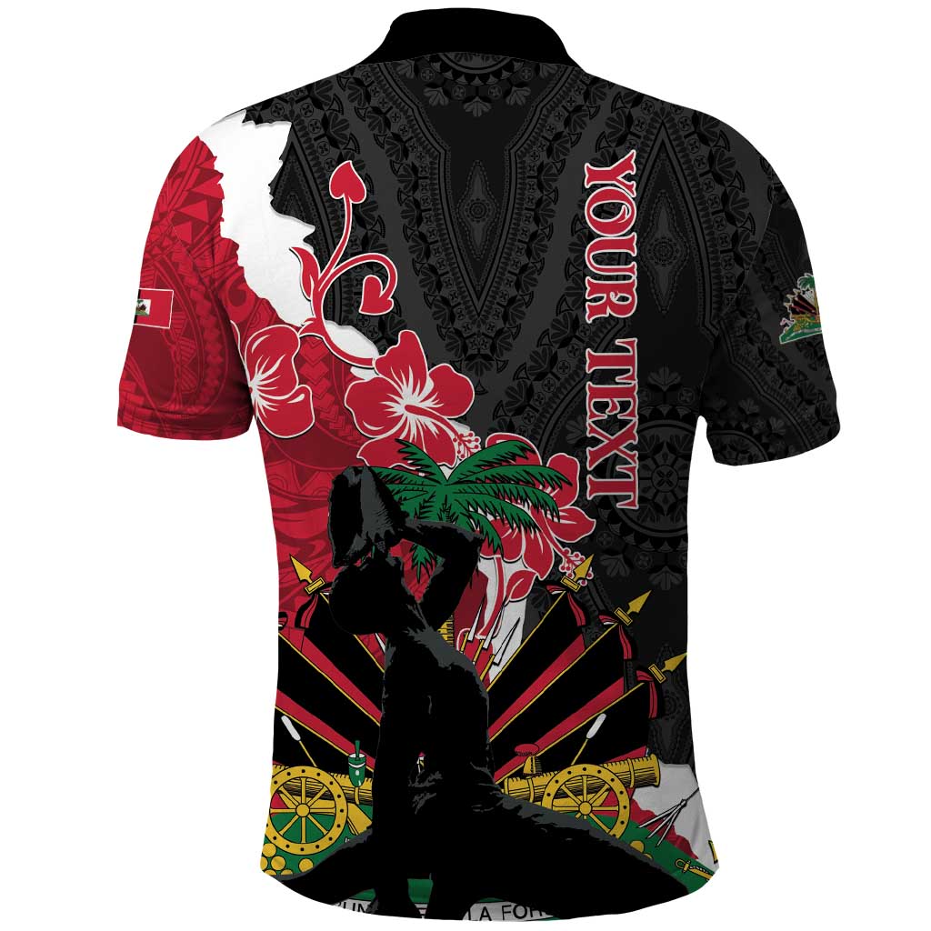 Personalised Ayiti Neg Marron Polo Shirt Dashiki Mix Polynesian Pattern - Wonder Print Shop