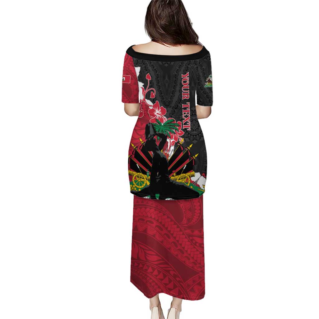 Personalised Ayiti Neg Marron Puletasi Dashiki Mix Polynesian Pattern - Wonder Print Shop