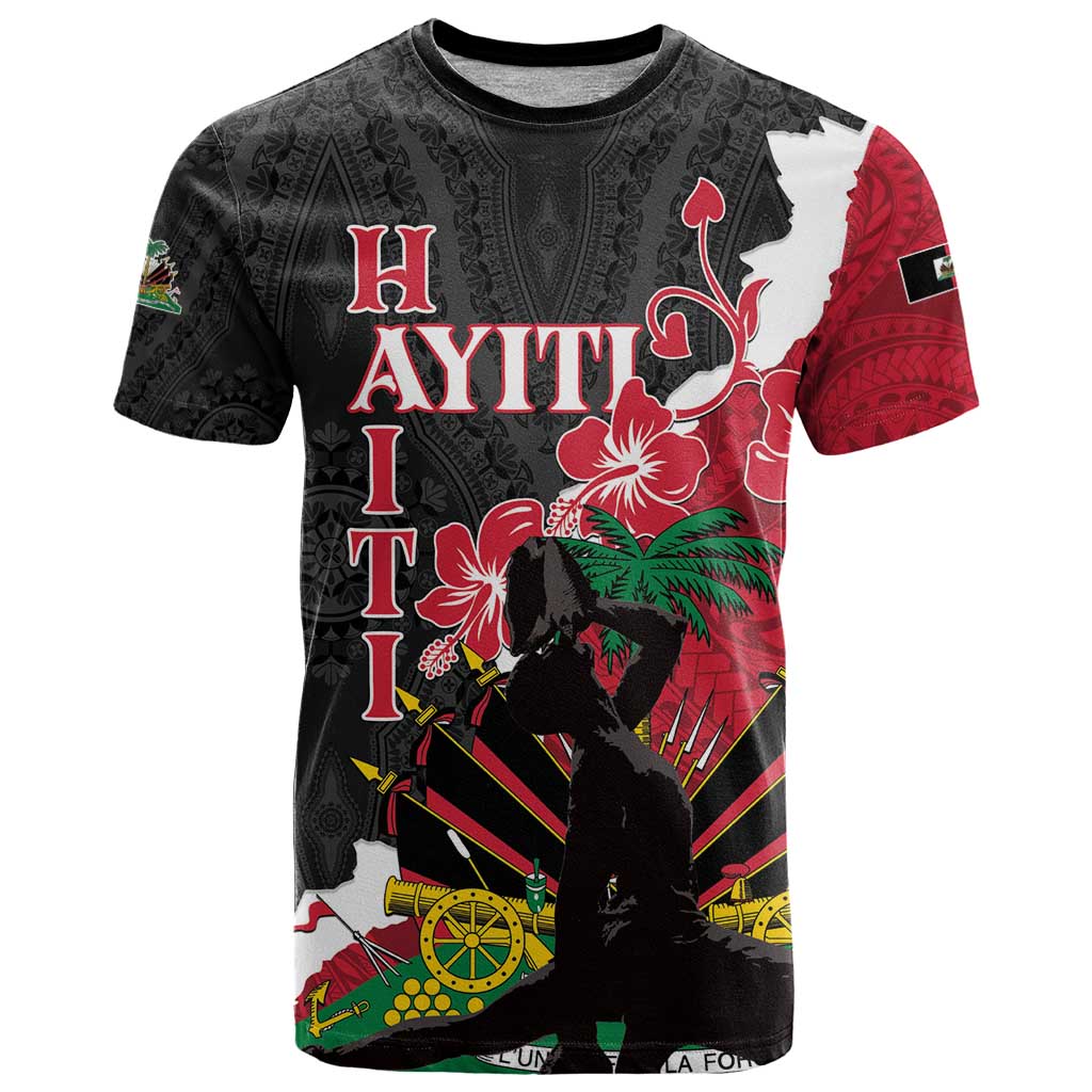 Personalised Ayiti Neg Marron T Shirt Dashiki Mix Polynesian Pattern - Wonder Print Shop