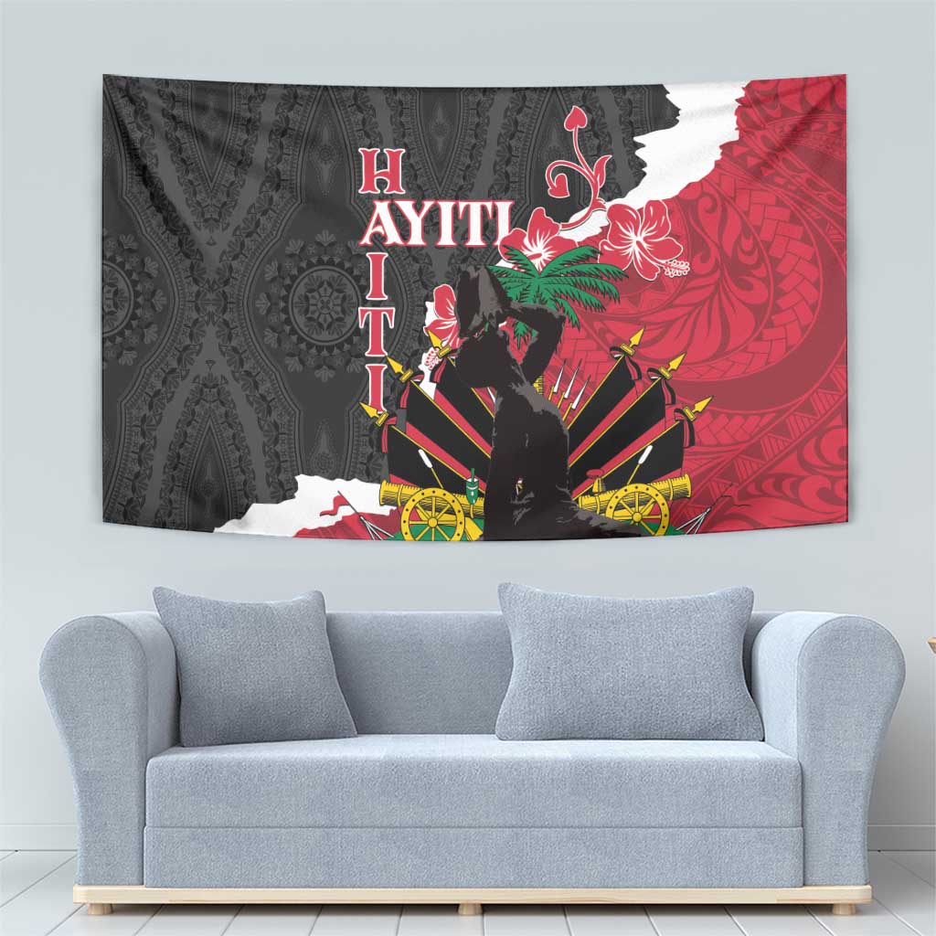 Ayiti Neg Marron Tapestry Dashiki Mix Polynesian Pattern - Wonder Print Shop