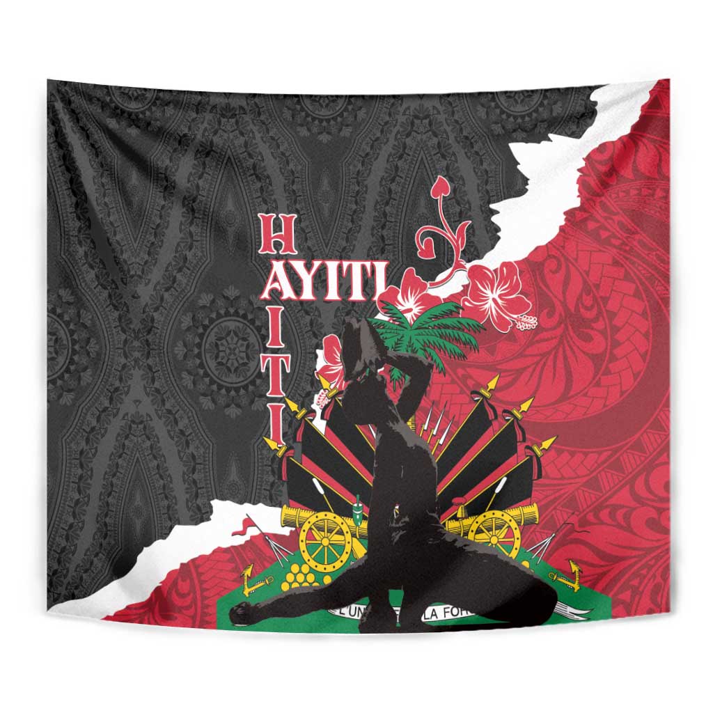Ayiti Neg Marron Tapestry Dashiki Mix Polynesian Pattern - Wonder Print Shop