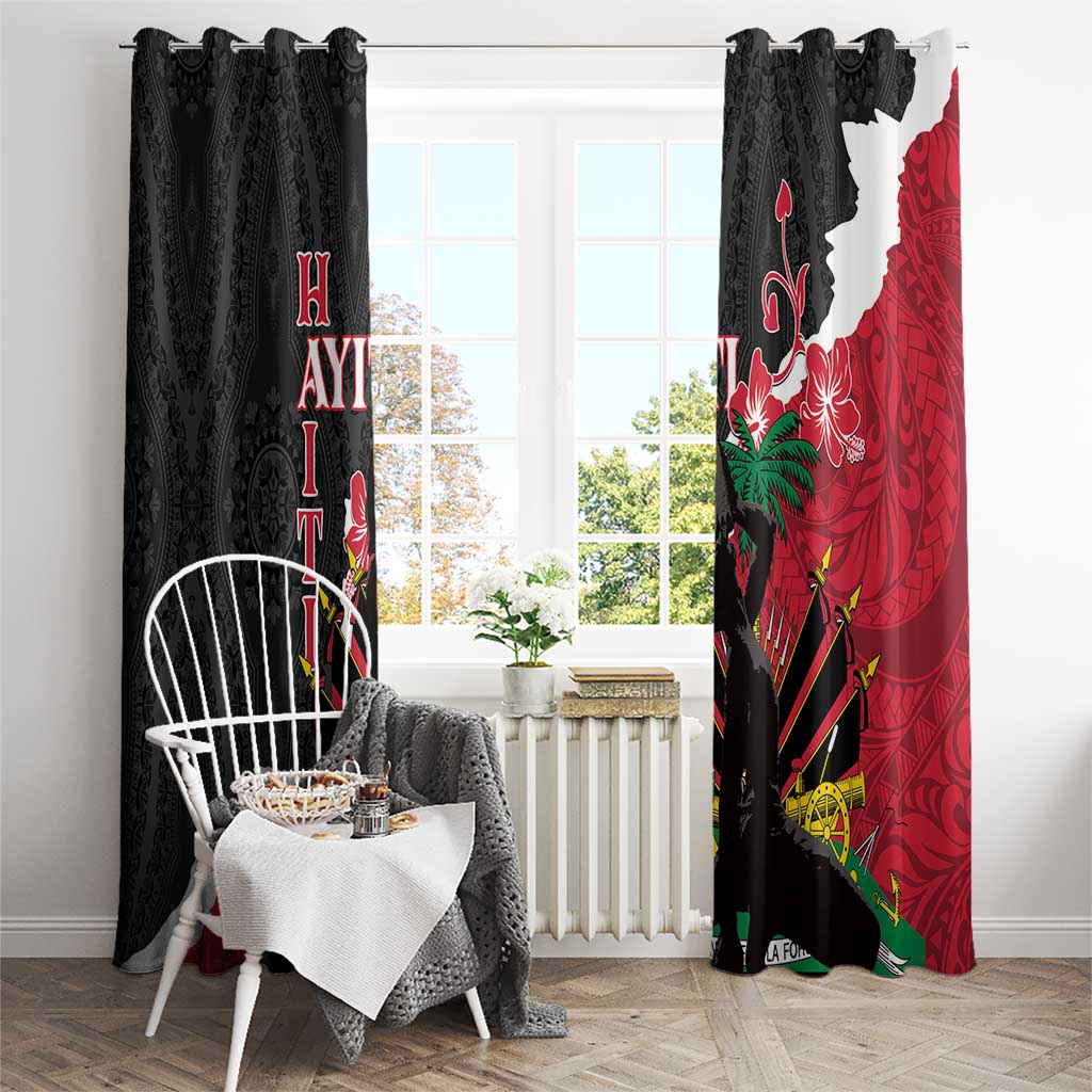 Ayiti Neg Marron Window Curtain Dashiki Mix Polynesian Pattern - Wonder Print Shop
