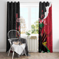 Ayiti Neg Marron Window Curtain Dashiki Mix Polynesian Pattern - Wonder Print Shop