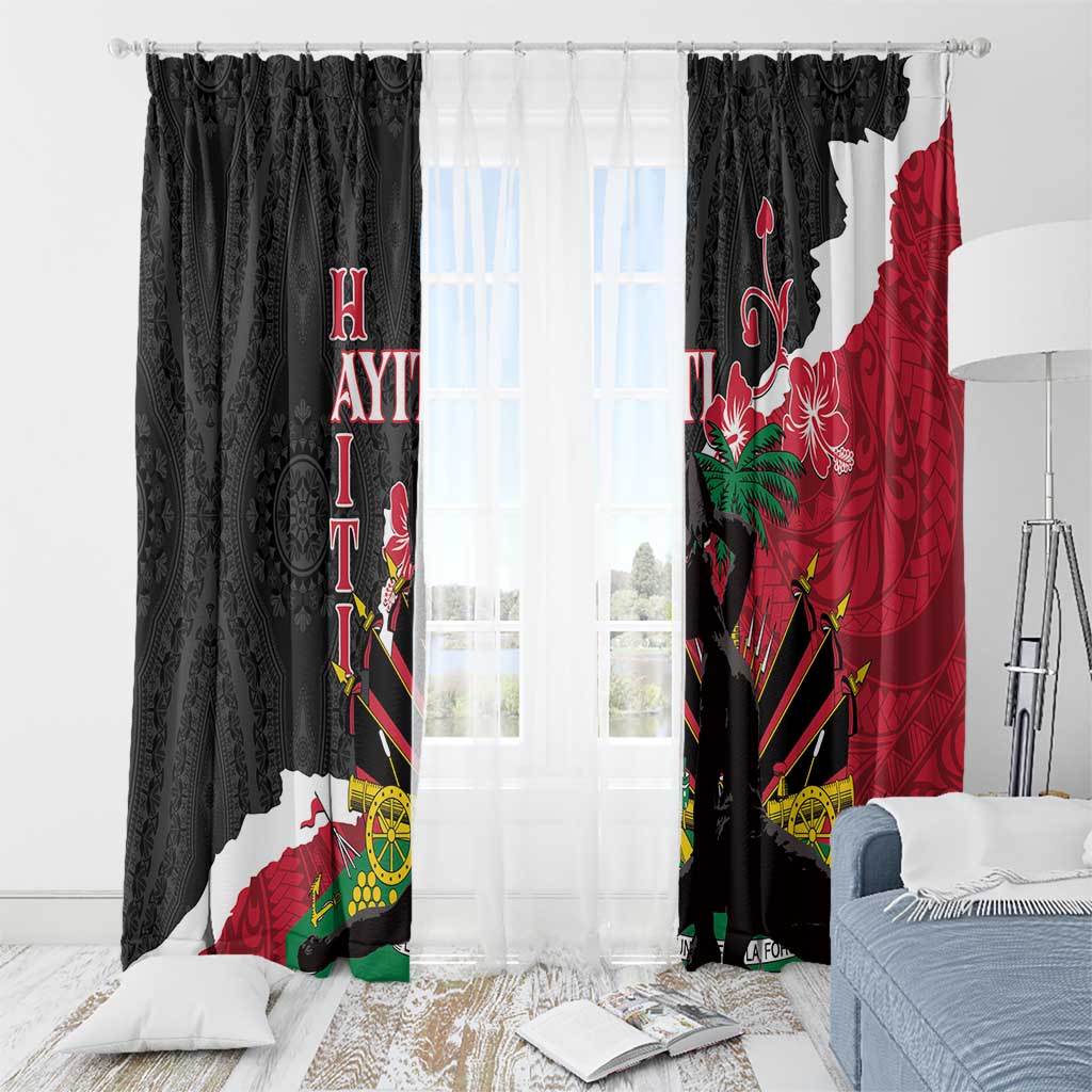 Ayiti Neg Marron Window Curtain Dashiki Mix Polynesian Pattern - Wonder Print Shop