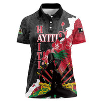 Personalised Ayiti Neg Marron Women Polo Shirt Dashiki Mix Polynesian Pattern - Wonder Print Shop