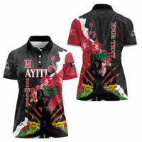 Personalised Ayiti Neg Marron Women Polo Shirt Dashiki Mix Polynesian Pattern - Wonder Print Shop