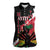 Personalised Ayiti Neg Marron Women Sleeveless Polo Shirt Dashiki Mix Polynesian Pattern - Wonder Print Shop