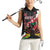 Personalised Ayiti Neg Marron Women Sleeveless Polo Shirt Dashiki Mix Polynesian Pattern - Wonder Print Shop