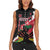 Personalised Ayiti Neg Marron Women Sleeveless Polo Shirt Dashiki Mix Polynesian Pattern - Wonder Print Shop