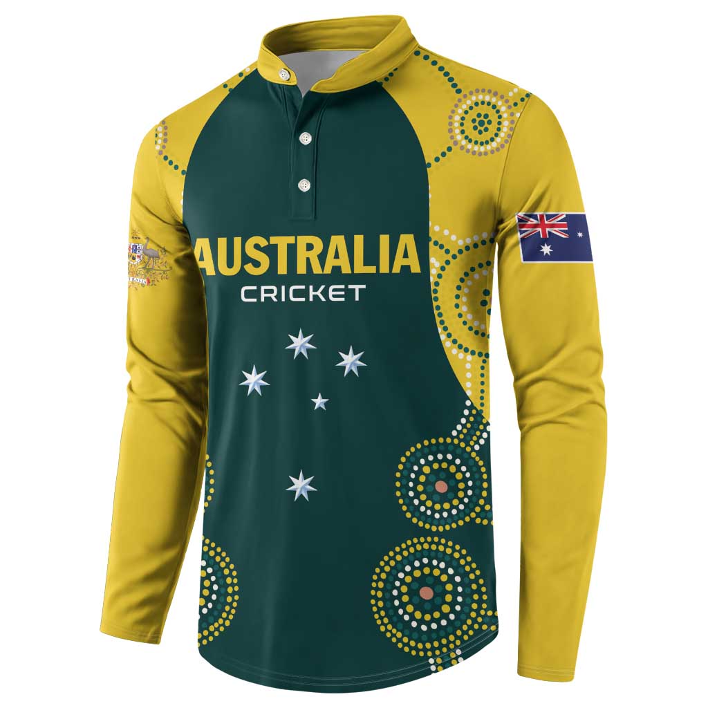 Custom Australia Cricket Button Sweatshirt Aussies Champions - Wonder Print Shop
