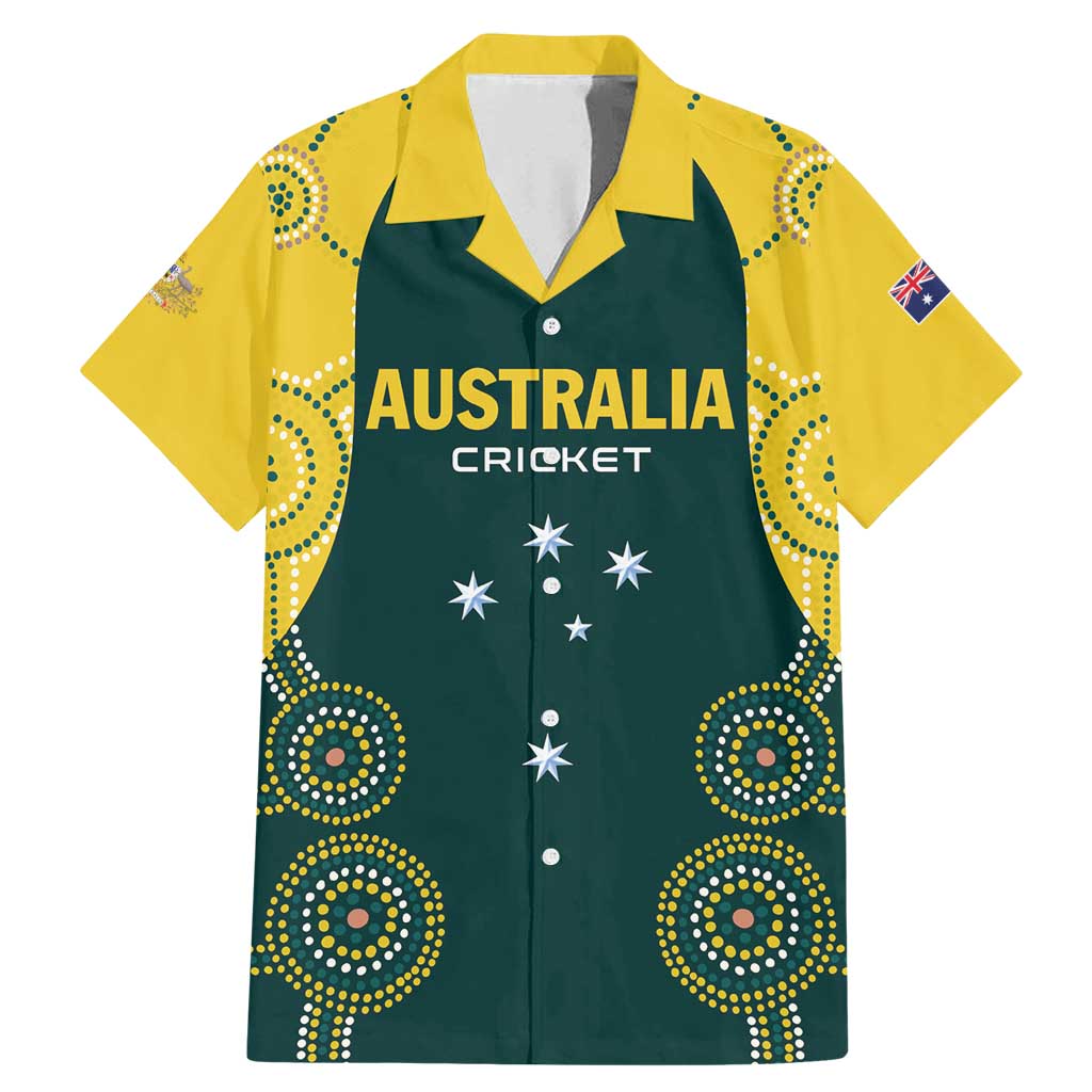 Custom Australia Cricket Family Matching Mermaid Dress and Hawaiian Shirt Aussies Champions - Wonder Print Shop