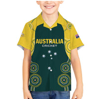 Custom Australia Cricket Family Matching Mermaid Dress and Hawaiian Shirt Aussies Champions - Wonder Print Shop