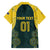 Custom Australia Cricket Family Matching Off The Shoulder Long Sleeve Dress and Hawaiian Shirt Aussies Champions - Wonder Print Shop