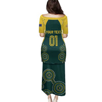 Custom Australia Cricket Family Matching Puletasi and Hawaiian Shirt Aussies Champions - Wonder Print Shop